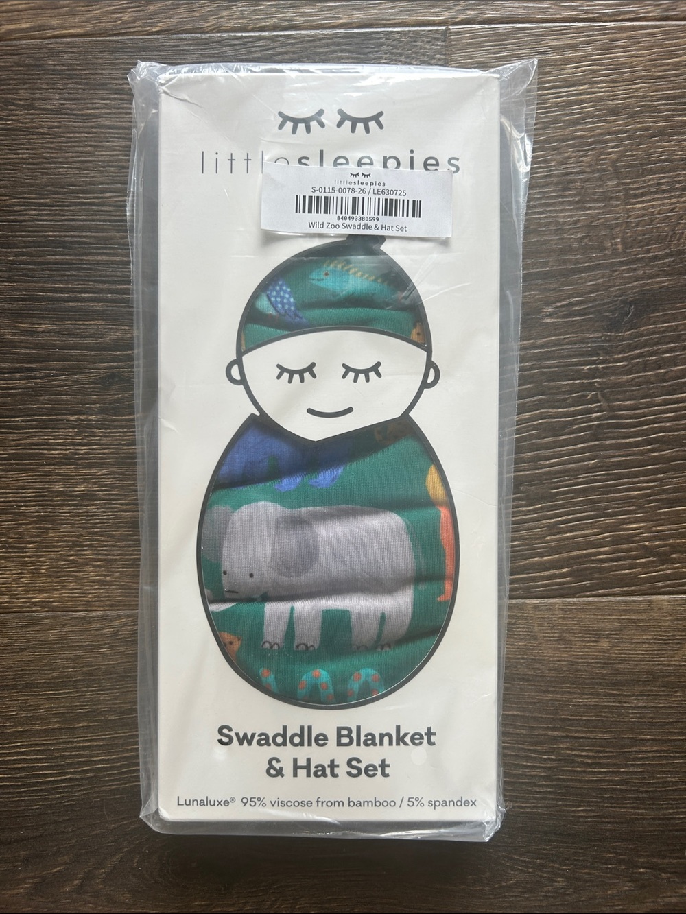 Wild Zoo Swaddle Blanket & Hat Set - Little Sleepies